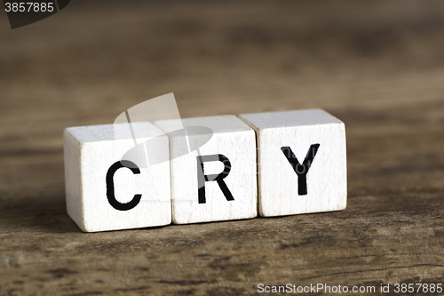 Image of The word cry written in cubes