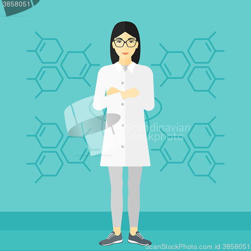 Image of Female laboratory assistant.