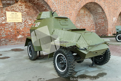 Image of military armored car of BA-64. Russia