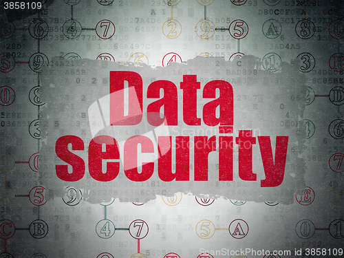 Image of Safety concept: Data Security on Digital Paper background