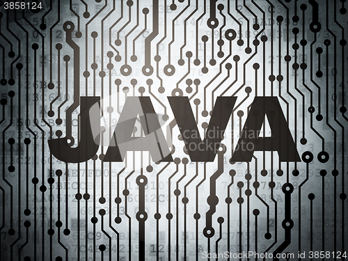 Image of Programming concept: circuit board with Java
