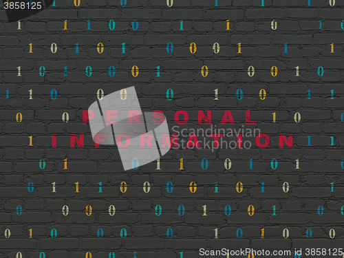 Image of Security concept: Personal Information on wall background
