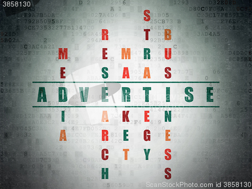 Image of Advertising concept: Advertise in Crossword Puzzle