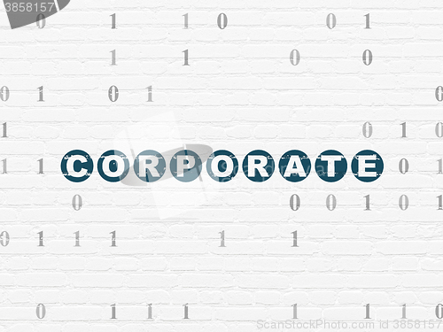Image of Finance concept: Corporate on wall background