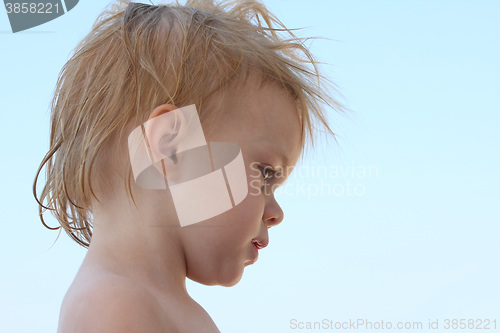 Image of Portrait of cute baby girl