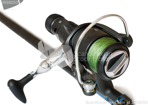 Image of Feeder - fishing tackle for catching fish on a white background.