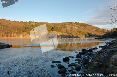 Image of Solnedgång i Mjölkeviken på Tjörn