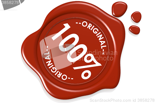 Image of Original product quality label warranty seal isolated