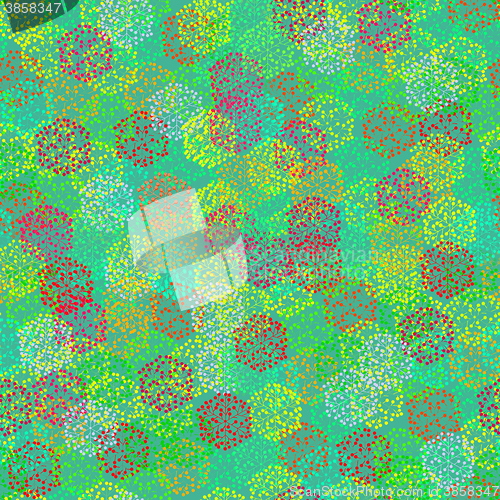 Image of Seamless texture of  abstract colorful berries