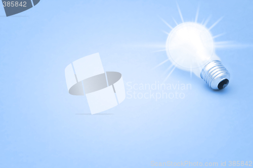 Image of Background with lit lightbulb