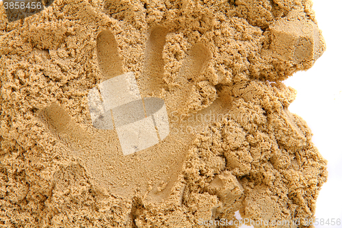 Image of sand hand print