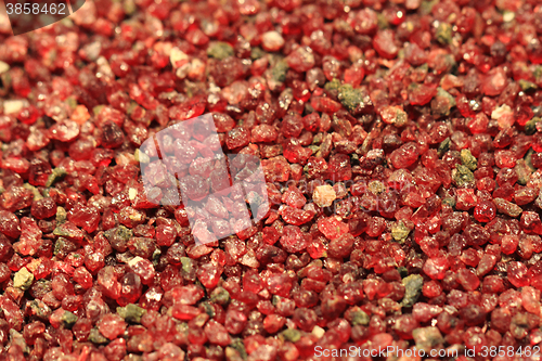 Image of red pyrope minerals (garnet)