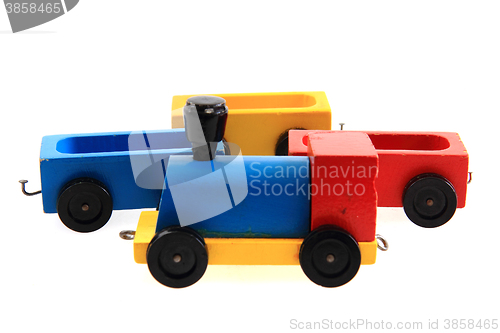 Image of old wooden train toy