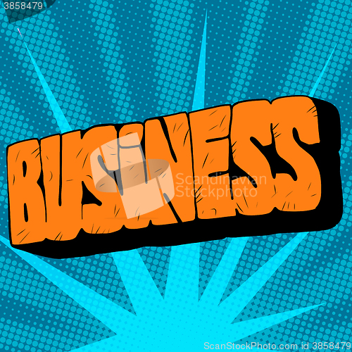 Image of stone text the word business