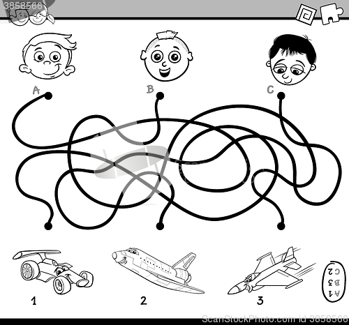 Image of maze activity for coloring