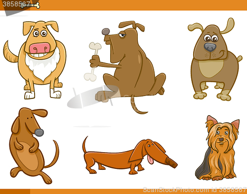 Image of cartoon dog characters set