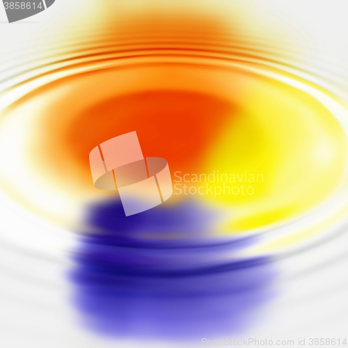 Image of Abstract color spots and concentric ripples