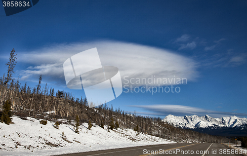 Image of Rocky Mountains in Winter Canada