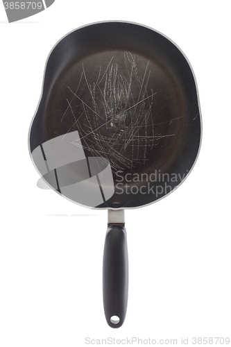 Image of Broken old pan isolated