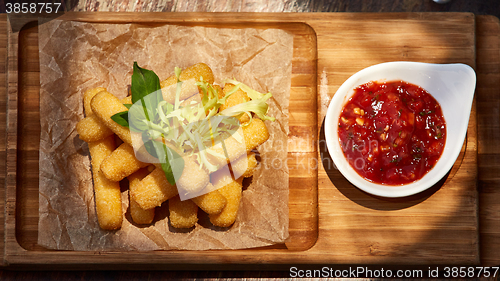 Image of Homemade Fried Mozzarella Sticks