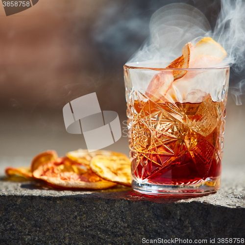 Image of Old fashioned cocktail. Negroni