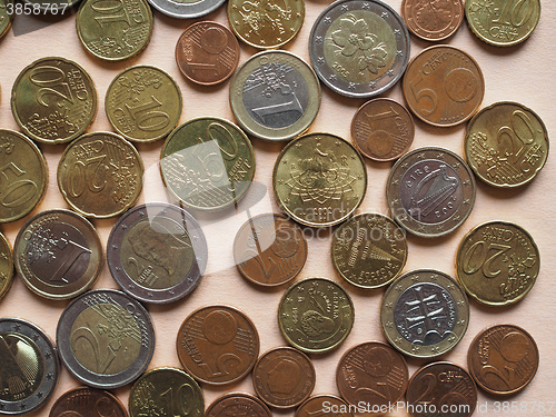 Image of Euro coins background