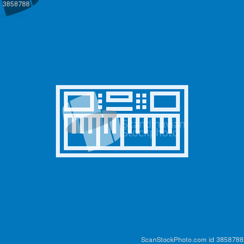 Image of Synthesizer line icon.