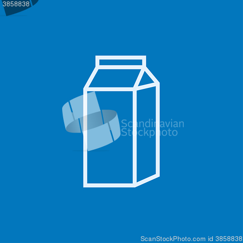 Image of Packaged dairy product line icon.