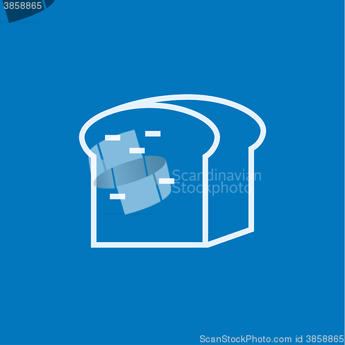 Image of Half of bread line icon.