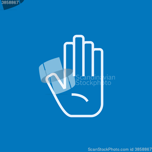 Image of Medical glove line icon.