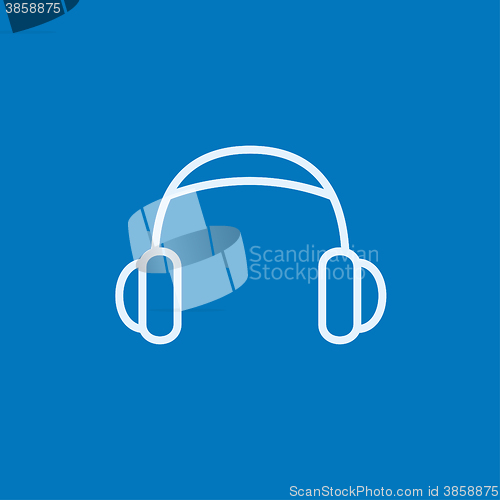 Image of Headphone line icon.