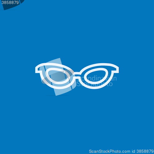 Image of Eyeglasses line icon.