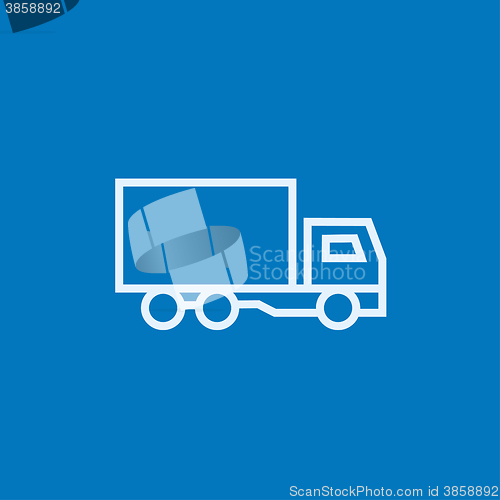 Image of Delivery truck line icon.