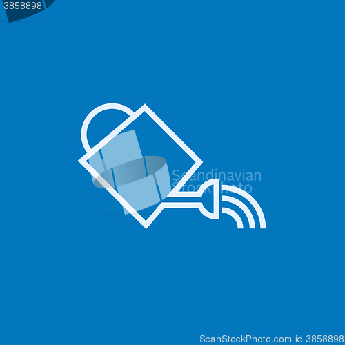 Image of Watering can line icon.
