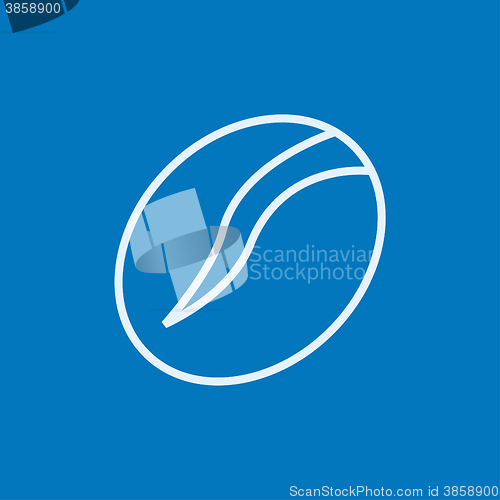 Image of Coffee bean line icon.