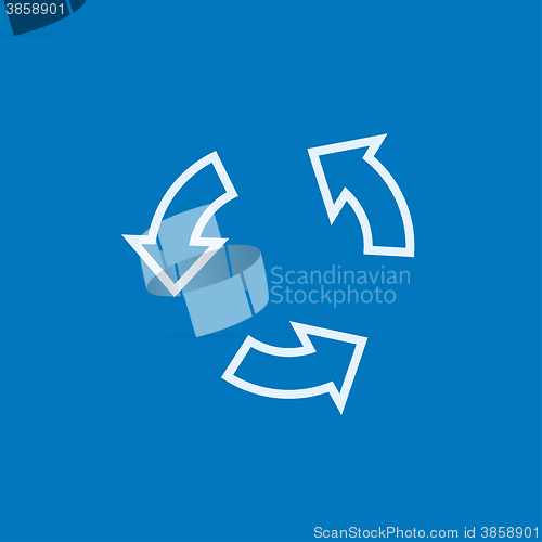 Image of Replay button line icon.