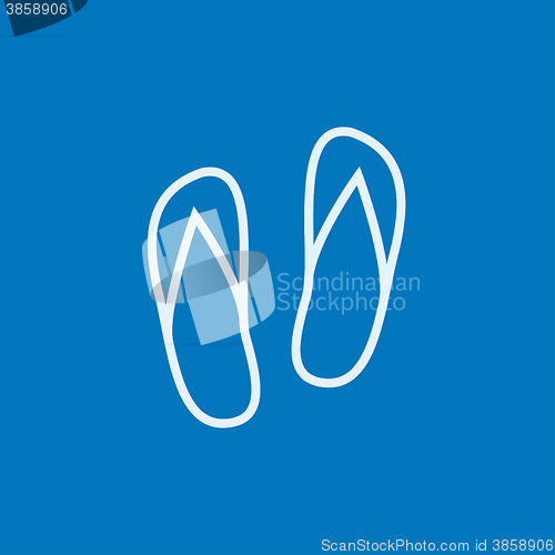 Image of Beach slipper line icon.