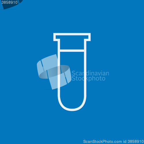 Image of Test tube line icon.