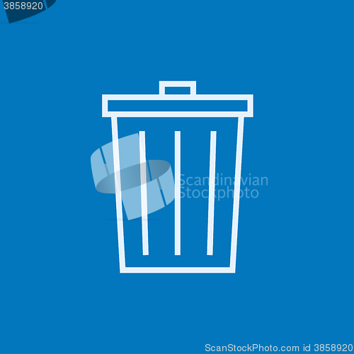 Image of Trash can line icon.