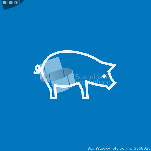 Image of Pig line icon.