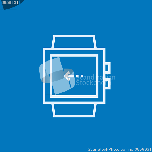 Image of Smartwatch line icon.