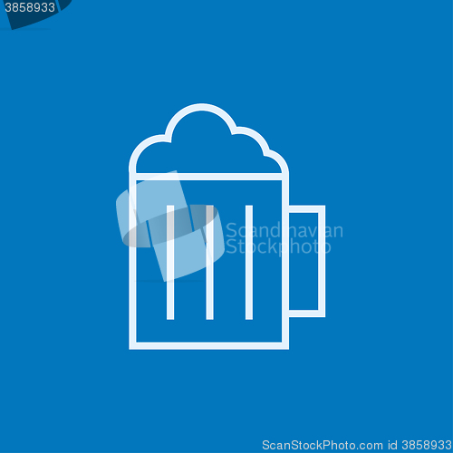 Image of Mug of beer line icon.