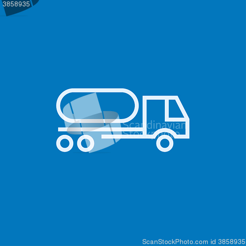 Image of Fuel truck line icon.