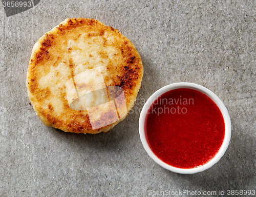 Image of freshly baked cottage cheese pancake