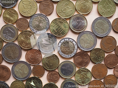 Image of Euro coins background