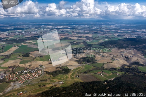 Image of Green terrian aerial view