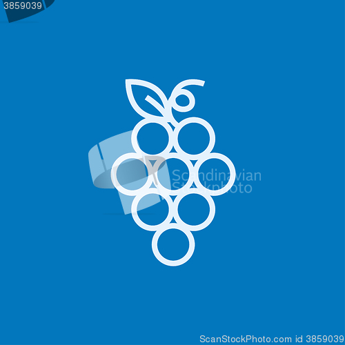 Image of Bunch of grapes line icon.