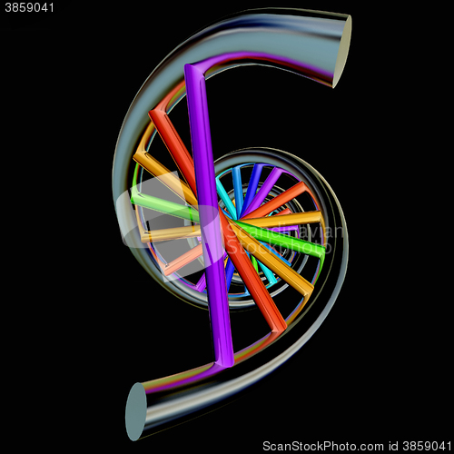 Image of DNA structure model