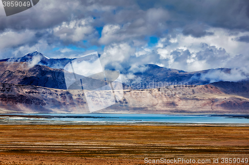 Image of Mountain lake Tso Kar in Himalayas