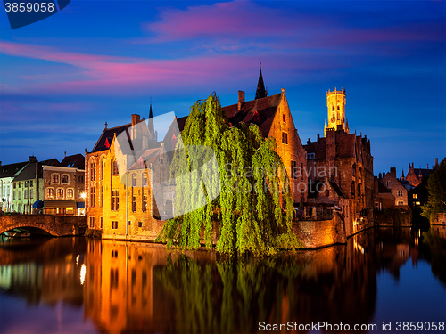 Image of Famous view of Bruges, Belgium